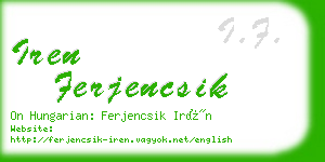 iren ferjencsik business card